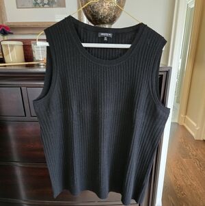 Lafayette 148 New York, Cashmere Top, Sz Xl, Black